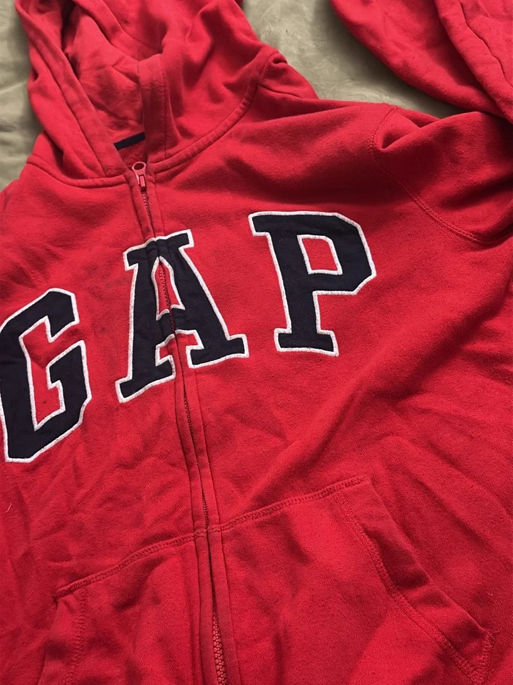 GAP Red Full-Zip Hoodie